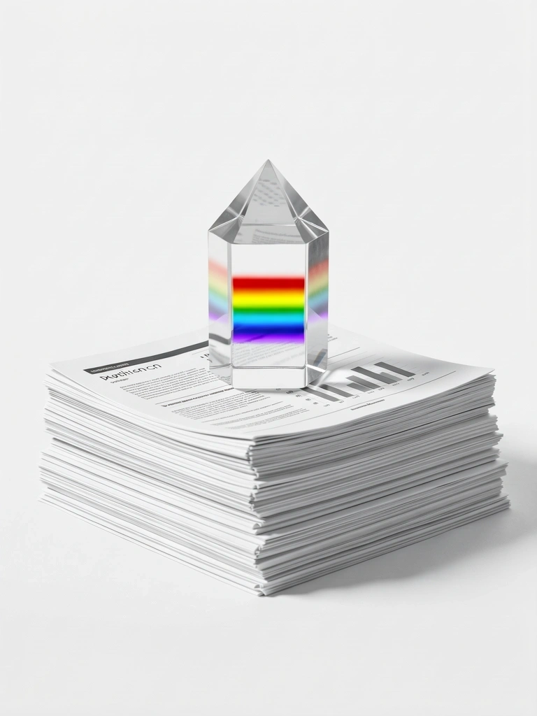 Financial analysis metaphor with clear perspectives